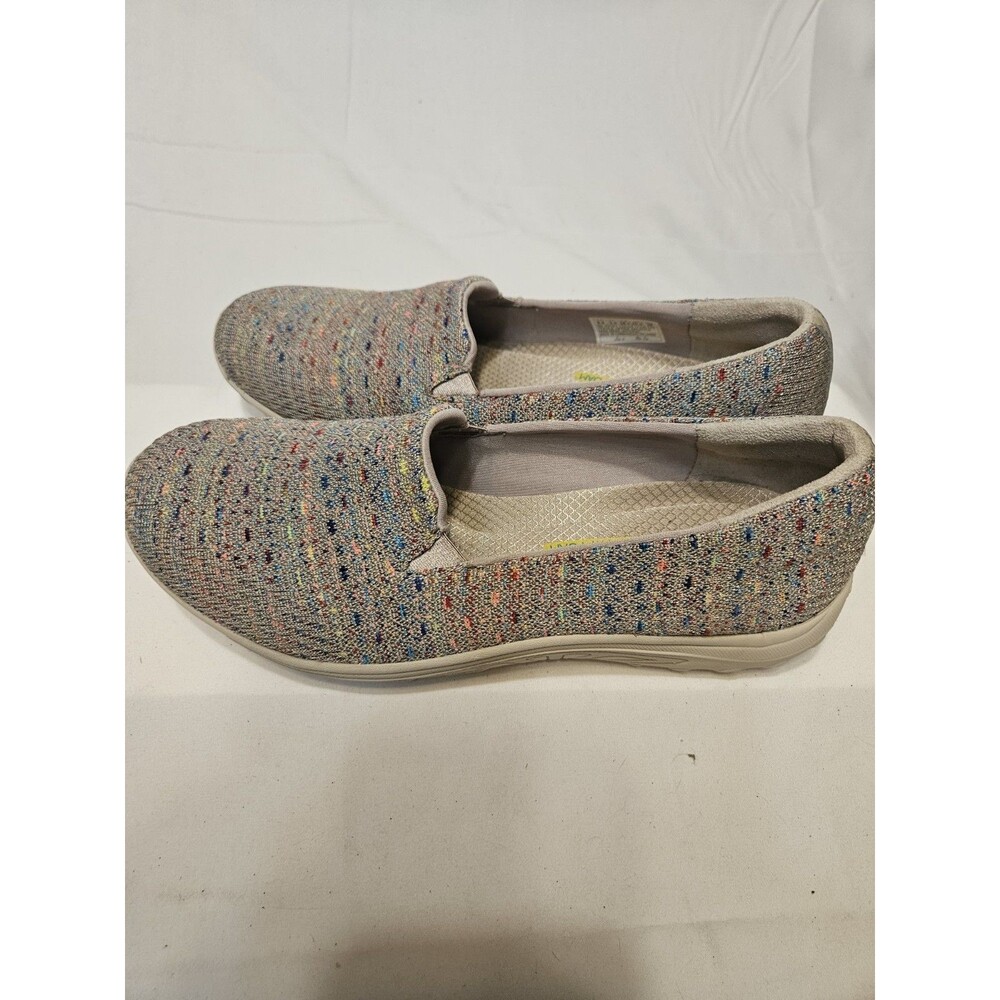 Skechers Women's Size 8.5 Reggae Fest Wicker Slip On Taupe/Multi Size - Picture 3 of 10
